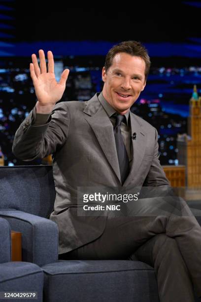 Episode 1645 -- Pictured: Actor Benedict Cumberbatch during an interview on Tuesday, May 3, 2022 --