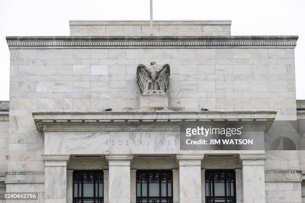 The Marriner S. Eccles Federal Reserve building in Washington, DC, on May 4, 2022. - Wall Street has grown nervous as the Federal Reserve is set to...