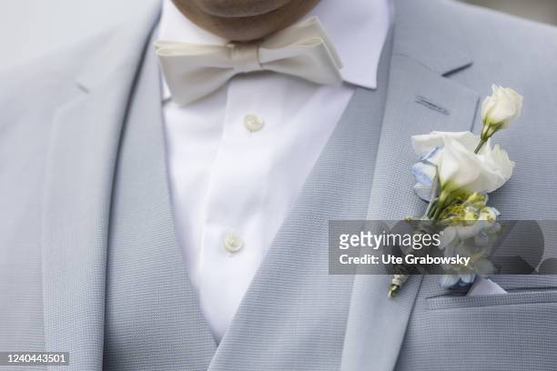 In this photo illustration Flower arrangement of a bridegroom