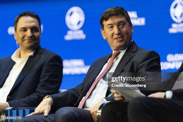 Scott Kleinman, co-president of Apollo Global Management, participates in a panel discussion during the Milken Institute Global Conference in Beverly...