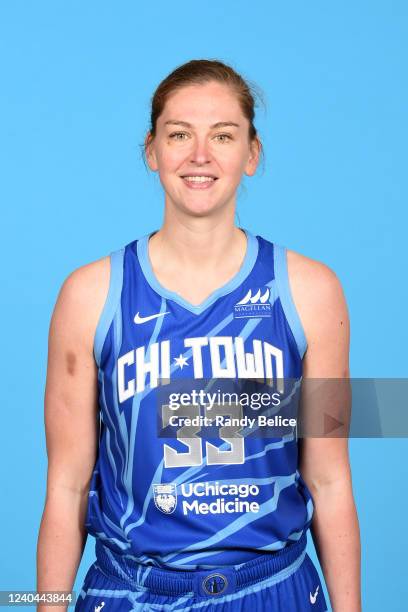 Emma Meesseman. Of the Chicago Sky poses for a head shot as part of WNBA Media Day on May 3, 2022 at the Sachs Recreation Center in Deerfield,...