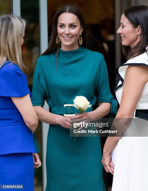 Catherine, Duchess of Cambridge leaves after presenting The Queen Elizabeth II Award for British Design at an event hosted by the British Fashion...