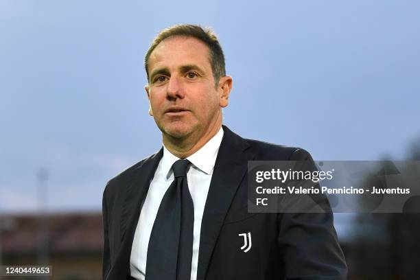 Lamberto Zauli of Juventus U23 looks on during the match between Pro Vercelli and Juventus U23 - Serie C Playoffs at Stadio Silvio Piola on May 4,...