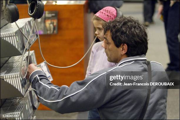 Jade and Jean-Luc Le Magueresse, the sister and father of famous French singer Nolwenn, formerly of the "Real TV" show "Star Academy" In France On...