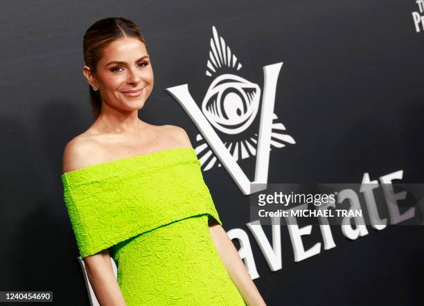 Actress Maria Menounos arrives for Netflix's "The Pentaverate" after party at Liaison restaurant in Los Angeles on May 4, 2022.