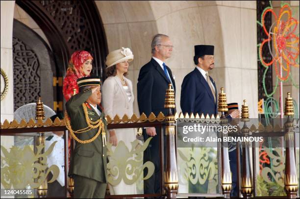 First state visit of His Majesty King Carl XVI Gustaf and Her Majesty Queen Silvia to Brunei In Bandar Seri Begawan, Brunei Darussalam in February...