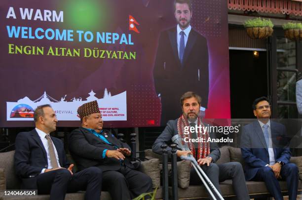 Famous Turkish actor Engin Altan Duzyatan attends the program organized by Nepal Government, Minister of Culture and Tourism to welcome and farewell...