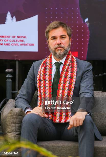 Famous Turkish actor Engin Altan Duzyatan attends the program organized by Nepal Government, Minister of Culture and Tourism to welcome and farewell...