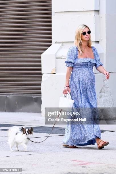 Nicky Hilton Rothschild is seen walking her dog in SoHo on May 5, 2022 in New York City.