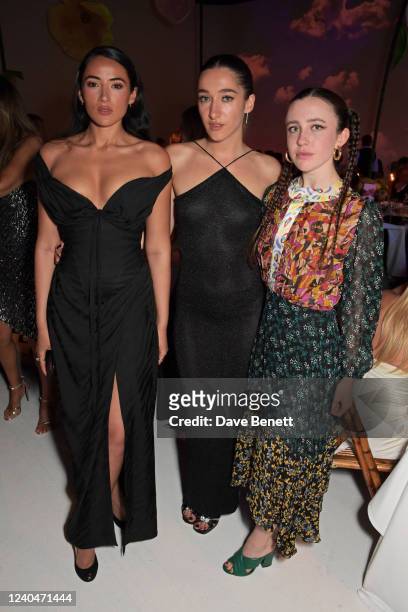 Cora Corre, Bella Tilbury and Angelica Jopling attend The Eternity Charity Fundraiser hosted by Lola Bute in support of Action On Addiction, James'...