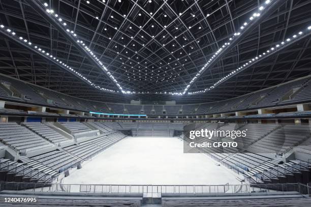 An interior view of the main stadium of hangzhou Olympic Sports Center in Hangzhou, Zhejiang Province, China, April 18, 2021. On May 6 the Director...