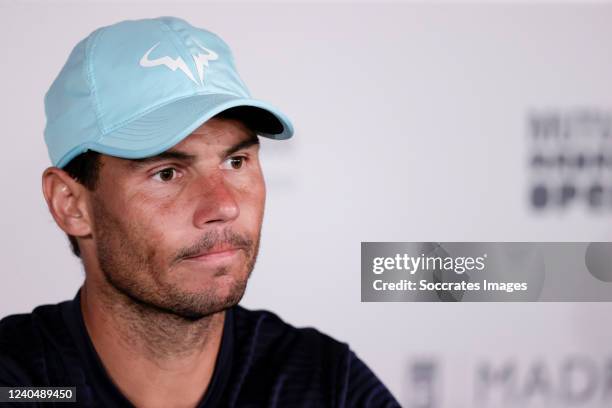 Mutua Madrid Open Rafael Nadal during the Mutua Madrid Open on May 6, 2022 in Madrid Spain