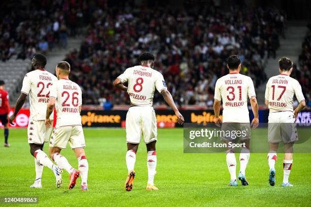 Aurelien TCHOUAMENI during the Ligue 1 Uber Eats match between Lille and Monaco at Stade Pierre Mauroy on May 6, 2022 in Lille, France. - Photo by...