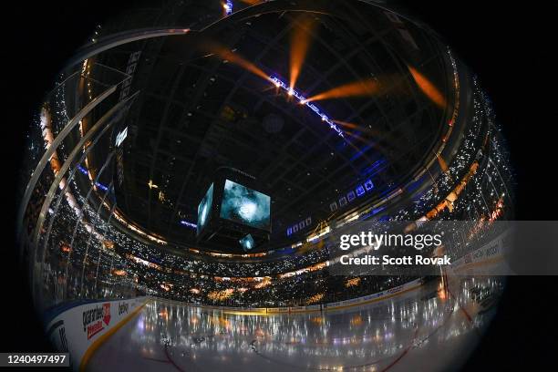 May 6: A general view of the arena before the game between the St. Louis Blues and the Minnesota Wild in Game Three of the First Round of the 2022...