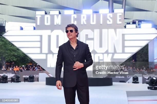 Tom Cruise attends the Mexico Premiere of "Top Gun: Maverick" at Cinepolis Parque Toreo on May 06, 2022 in Mexico City, Mexico.