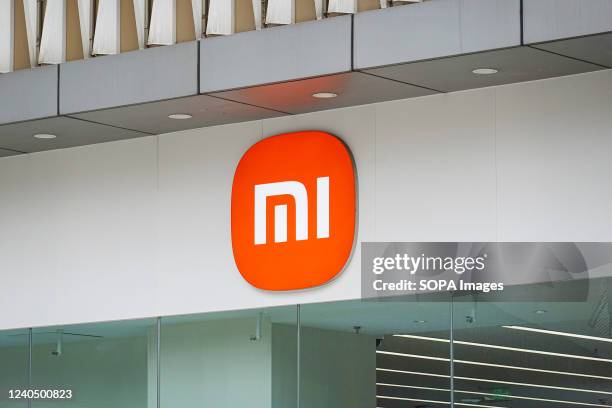 Logo of a Xiaomi mobile phone store seen in Changzhou.