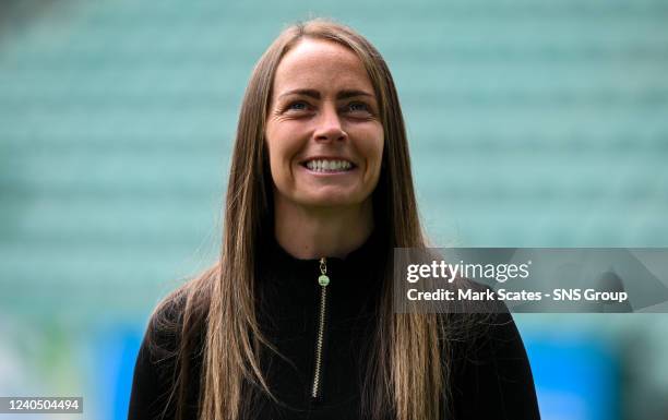 Hibs Ladies captain Joelle Murray during a cinch Premiership match between Hibernian and Aberdeen at Easter Road, on May 07 in Edinburgh, Scotland