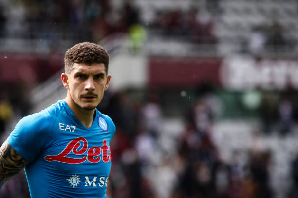 Napoli defender Giovanni Di Lorenzo looks on during the Serie A football match n.36 TORINO - NAPOLI on May 07, 2022 at the Stadio Olimpico Grande...