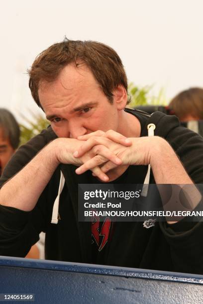 Photocall 'My Bluberry Nights' at 60th Cannes International Festival In Cannes, France On May 22, 2007- Quentin Tarantino.