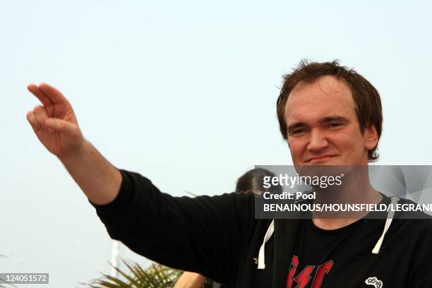 Photocall 'My Bluberry Nights' at 60th Cannes International Festival In Cannes, France On May 22, 2007- Quentin Tarantino.