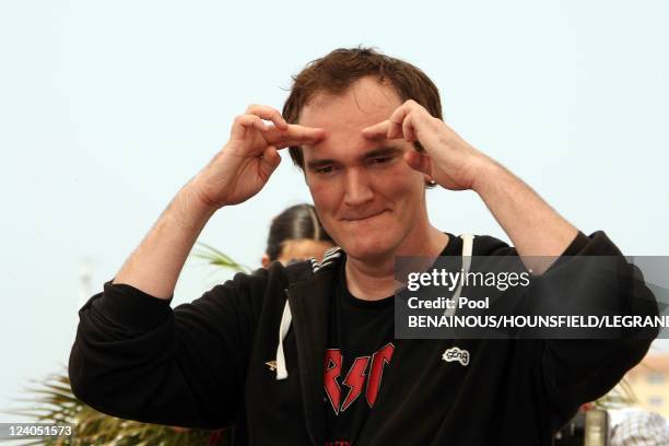 Photocall 'My Bluberry Nights' at 60th Cannes International Festival In Cannes, France On May 22, 2007- Quentin Tarantino.