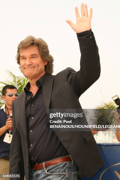 Photocall 'My Bluberry Nights' at 60th Cannes International Festival In Cannes, France On May 22, 2007- Kurt Russell.