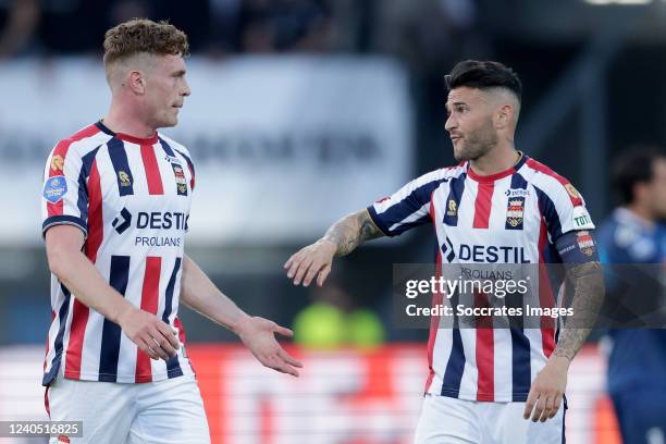 Wessel Dammers of Willem II, Pol Llonch of Willem II during the Dutch Eredivisie match between Willem II v Heracles Almelo at the Koning Willem II...