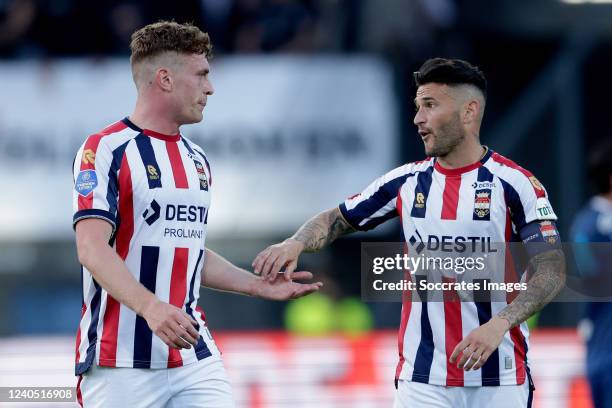 Wessel Dammers of Willem II, Pol Llonch of Willem II during the Dutch Eredivisie match between Willem II v Heracles Almelo at the Koning Willem II...