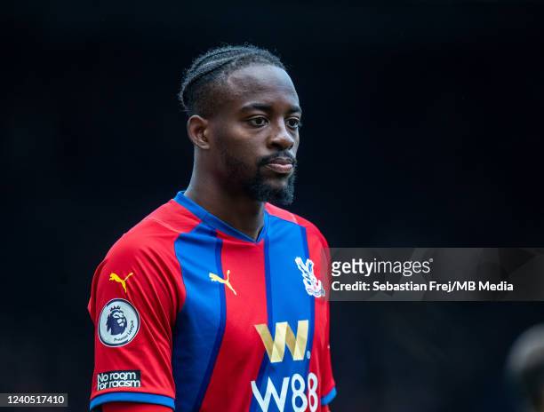 Jean-Philippe Mateta of Crystal Palace looks on during the Premier League match between Crystal Palace and Watford at Selhurst Park on May 7, 2022 in...