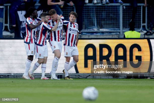 Wessel Dammers of Willem II celebrates 1-0 during the Dutch Eredivisie match between Willem II v Heracles Almelo at the Koning Willem II Stadium on...