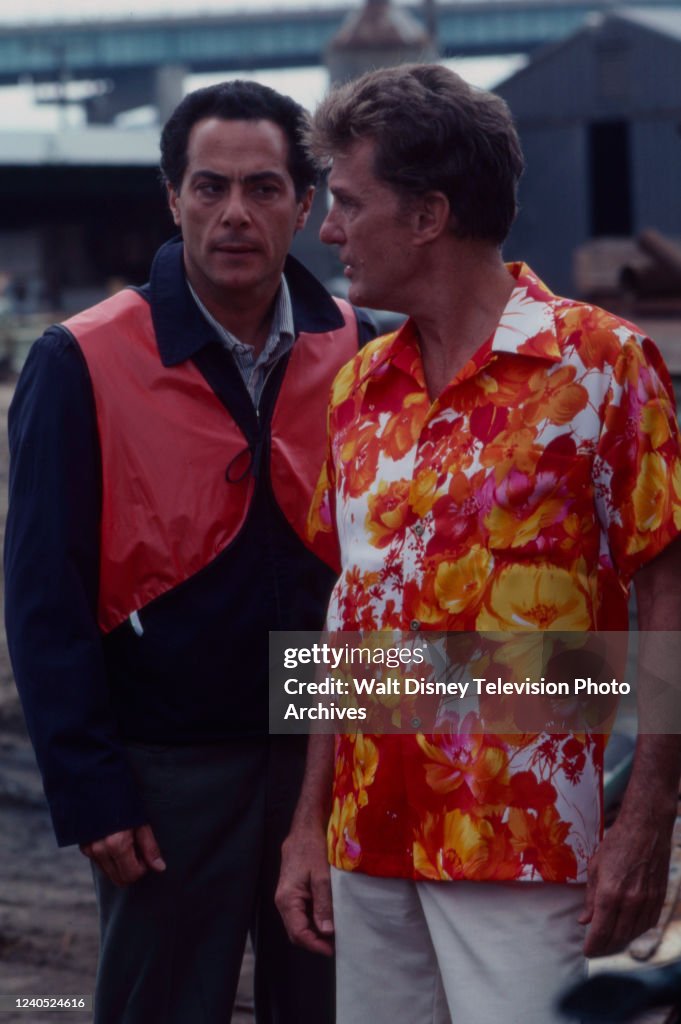 Richards R Stack Richard Romanus, Robert Stack appearing in the ABC tv series 'Strike ...