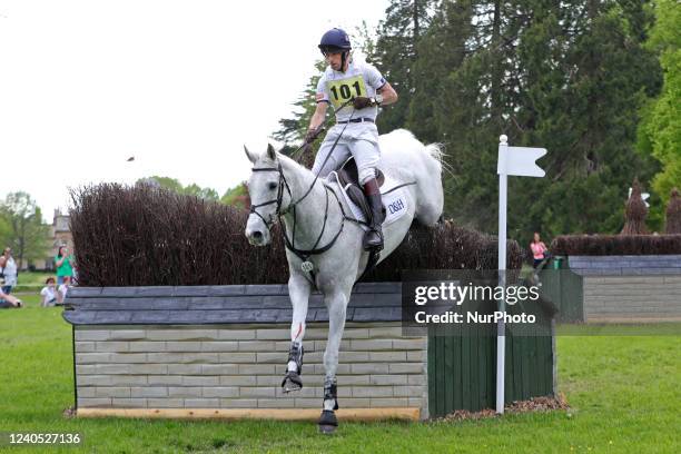 Harry Meade riding Harry Meade during the Cross Country Event at Badminton Horse Trials, Badminton House, Badminton on Saturday 7th May 2022.