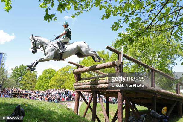 Austin OConnor riding Colorado Blue during the Cross Country Event at Badminton Horse Trials, Badminton House, Badminton on Saturday 7th May 2022.