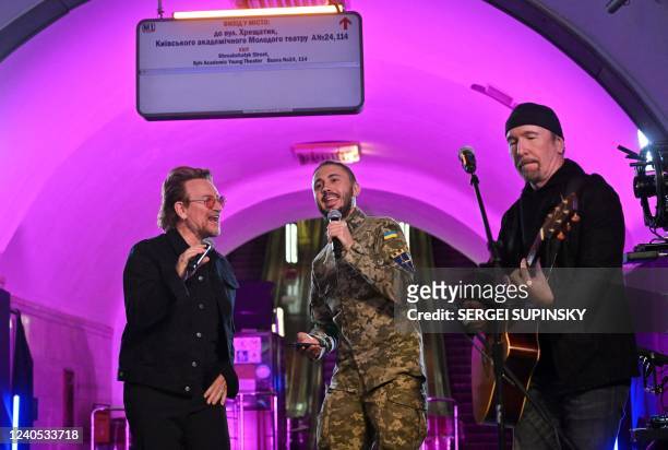 Bono , Irish singer-songwriter, activist, and the lead vocalist of the rock band U2, Antytila , a Ukrainian musical band leader and now the...