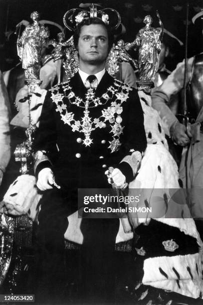 Coronation of King Carl Gustav in Stockholm, Sweden on September 19, 1973.