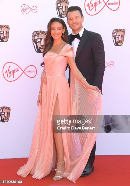 Michelle Keegan and Mark Wright attend the Virgin Media British Academy Television Awards 2022 at The Royal Festival Hall on May 8, 2022 in London,...