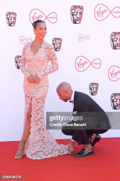 Rochelle Humes and Marvin Humes attend the Virgin Media British Academy Television Awards 2022 at The Royal Festival Hall on May 8, 2022 in London,...