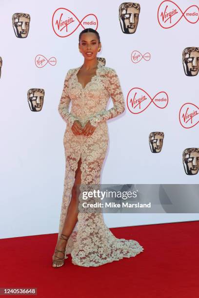 Rochelle Humes attends the Virgin Media British Academy Television Awards at The Royal Festival Hall on May 08, 2022 in London, England.