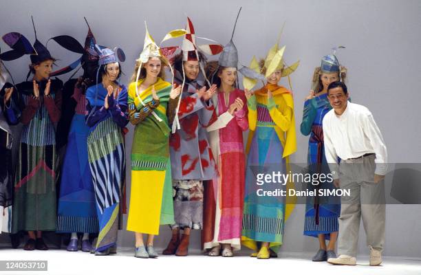 Fashion, Ready to wear, Fall -Winter 97 -98 In Paris, France On March 11, 1997 - Issey Miyake.