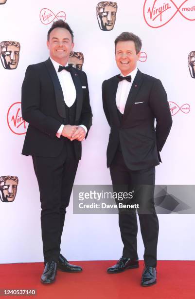 Anthony McPartlin and Declan Donnelly attend the Virgin Media British Academy Television Awards 2022 at The Royal Festival Hall on May 8, 2022 in...