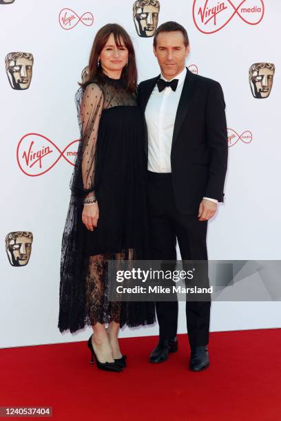 Emily Mortimer and Alessandro Nivola attend the Virgin Media British Academy Television Awards at The Royal Festival Hall on May 08, 2022 in London,...