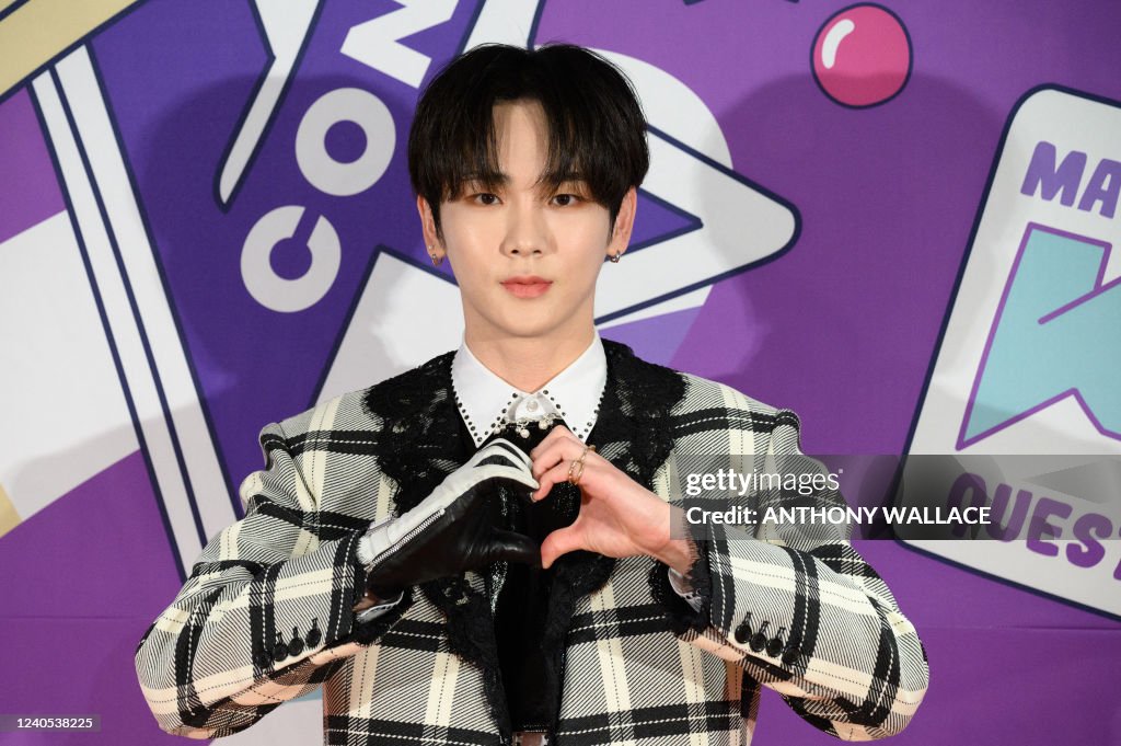 Key Ng Rapper South Korean K-Pop singer KEY poses on the red carpet at KCON Seoul ...