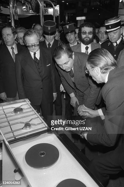 Exhibition of household arts in Paris, France on March 09, 1977 - Jean Mantelet , Moulinex CEO.