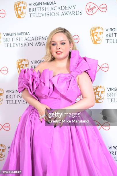 Nicola Coughlan poses in the winners room at the Virgin Media British Academy Television Awards at The Royal Festival Hall on May 08, 2022 in London,...