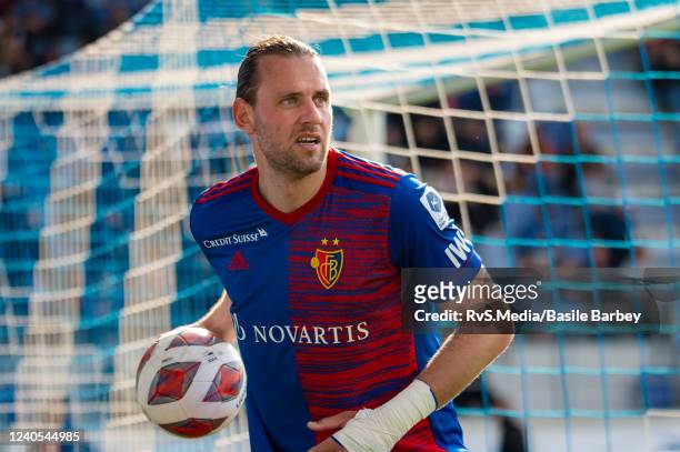 Adam Szalai of FC Basel 1893 looks on during a break during the Swiss Super League match between FC Lausanne-Sport and FC Basel at Stade de la...