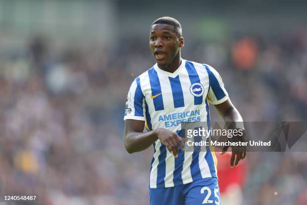 Moises Caicedo of Brighton and Hove Albion during the Premier League match between Brighton & Hove Albion and Manchester United at American Express...