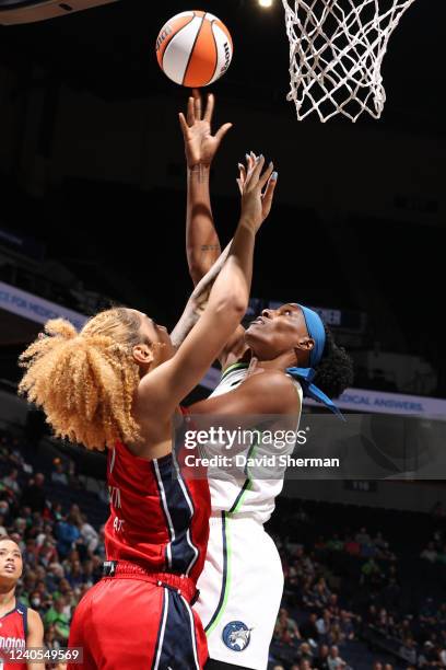 Sylvia Fowles of the Minnesota Lynx shoots the ball to become the 13th player in WNBA history with 6,000 career points during the game against the...