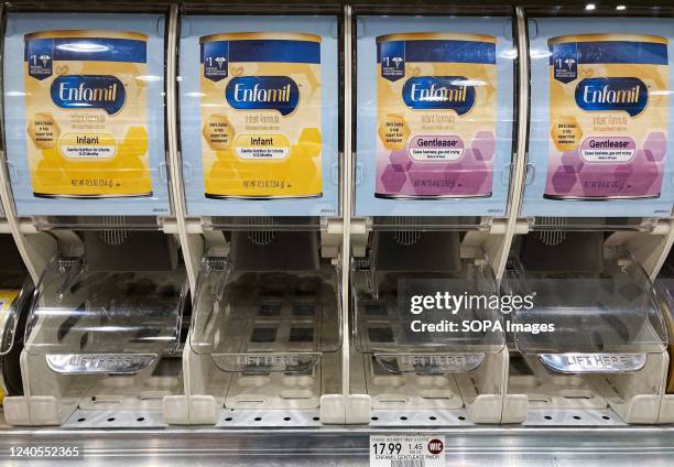 An empty baby formula display is seen at a Publix grocery store in Orlando. Stores across the United States have struggled to stock enough baby...