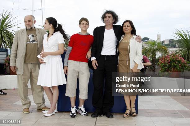 Photocall 'Promise Me This' at 60th Cannes International Festival In Cannes, France On May 26, 2007- Aleksandar Bercek, Marija Petronijevic, Uros...