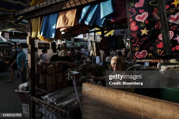 Vendor at Carbon Market in Cebu City, the Philippines, on Saturday, May 7, 2022. The Philippines peso is in danger of extending this year's decline...